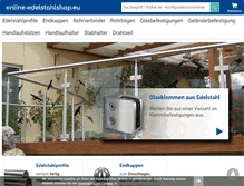 Tablet Screenshot of online-edelstahlshop.eu